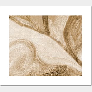 Sepia Antique White Abstract Art Posters and Art